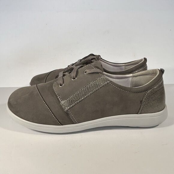 SAS MARNIE Leather Sneaker Size 10M Gray USA Made Lightweight Sporty - Picture 1 of 13